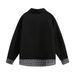 Two-Piece Turn-Down Top Men's Spring And Autumn American Style Trendy Brand Patchwork Plaid Double-Layer Collar_viptrois.com