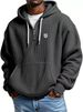 Men's Clothing European And American Heavyweight Trendy Waffle Hoodie With Embroidery And US Print, Loose Casual Menswear_viptrois.com
