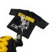 Men's Clothing New Cross Border Men's Summer Street Style Angel Print Black Short Sleeved T Shirt_viptrois.com
