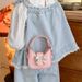 Cute And Sweet Bow Children's 2024 Summer New Handbag For Women's Niche Chain One Shoulder Crossbody Bag_viptrois.com