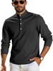 Pulse 2025 Cross-Border TK Hot Sale Spring And Autumn Men's Polo Casual Breathable Waffle Long Sleeve Henley Collar Shirt_viptrois.com