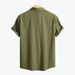 Men's Clothing Spring And Summer New European And American Men's Solid Color Short Sleeve Shirt Cardigan Lapel Beach Fashion Shirt Cross Border Men_viptrois.com