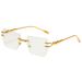 Men's Sunglasses New Square Frameless Sunglasses Personalized Cutting Edge Fashion All Match Beat Sunglasses For Women_viptrois.com