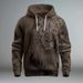 Men's Clothing Winter New Sweatshirt European And American Style Lion Animal 3D Three Dimensional Printing Pattern Large Size Loose Sweatshirt_viptrois.com