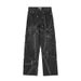 High Street Hip-Hop Design Spider Web Jeans Unisex Ins Trendy Punk Straight Wide-Leg Pants_viptrois.com