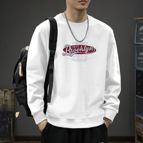 American Heavyweight Sweatshirt For Men, New Spring And Autumn Japanese Retro Loose Top, Oversize Crew Neck Jacket_viptrois.com