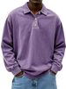 Men's Clothing Men's Casual Long Sleeve Button-Up Shirt – Breathable Polyester, Relaxed Fit, 10 Colors (S-5XL)_viptrois.com
