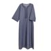 Men's Clothing Muslim Mid Sleeve Embroidered Robe Ethnic Style Robe_viptrois.com