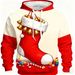 Pure Digital 3D Printed Santa Claus Series Unisex Loose Casual Sweatshirt European Size Independent Foreign Trade No_viptrois.com