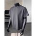Ice-feeling Quick-drying Short-sleeved Men's Summer Sunscreen Front Shoulder Slim-fit T-shirt American Heavy-duty Sports Fitness Half-sleeved Top_viptrois.com