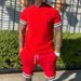 2024 Men's Short Sleeve And Shorts Two-Piece Set Casual Sports Youth Spring Summer Outfit_viptrois.com