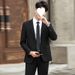 1 Spring High-End For Men Korean Version Slim Fit Jacket Groom Wedding Suit Banquet Business Professional Formal Wear_viptrois.com