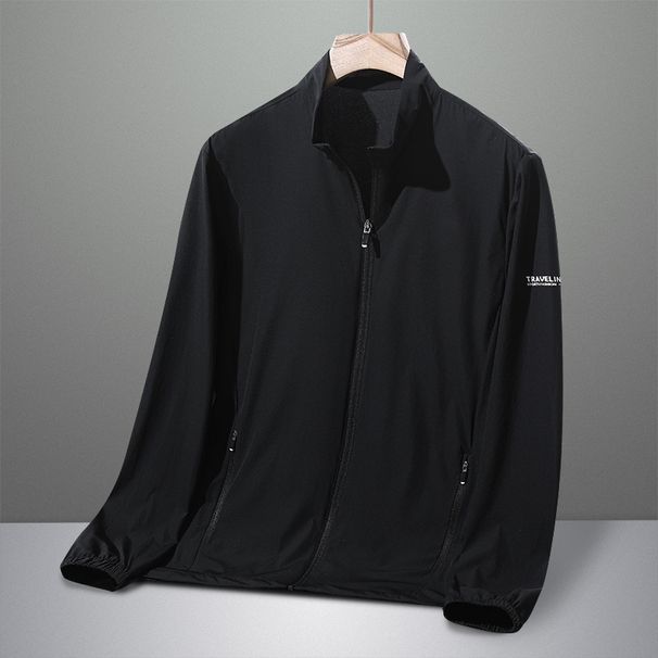 Sun protection clothing men's summer new style ice silk thin stand collar sun protection clothing jacket outdoor anti-ultraviolet skin clothing _viptrois.com