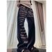 2025 American Retro Letter Slogan Graffiti Men's And Women's Autumn Stylish Straight Leg Casual Stacked Pants_viptrois.com