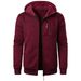 New Men's Sports Fitness Casual Jacquard Sweater Cardigan Hooded Jacket Knitted Cardigan_viptrois.com