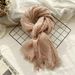 Unisex Thin wool scarf small fresh student bib small plaid shawl color scarf ins wind_viptrois.com
