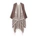 Unisex Fashionable simple double-sided tassel knitted shawl women's air-conditioned room warm and comfortable blanket split cape men's_viptrois.com
