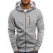 Men's Fleece-Lined Hooded Zip-Up Jacket – Winter Workout & Casual Coat With Arm Zippers (9 Colors, S-Xxxl)_viptrois.com