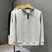 Men's Relaxed Knit Polo Sweater – Stylish Long Sleeve Layering Piece For Casual & Streetwear Looks_viptrois.com