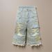 Men’s Clothing Fashion Brand High Street RO Style Shorts Washed Ripped Jeans Straight Leg Personalized Short Pants_viptrois.com