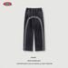 Men's Clothing Men's Youth Street Fashion Sports Wind Wash Batik Ribbon Zipper Trousers Vibe Wide Leg Sweatpants Men_viptrois.com