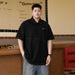 Summer Open-line Decorated Short-sleeved Polo Shirt For Men, A Trendy Brand, Loose, Overweight And Plate-sized Casual Embroidered Half-sleeve_viptrois.com