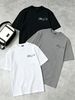 100% Cotton Men's 3-Pack T-shirts Horse Carriage Sketch With Paris Text Print Crew Neck Short Sleeve Casual Tops In Black White Gray_viptrois.com