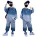 kids'clothing Big child loose gradient jacket and trousers fashion two-piece set_viptrois.com