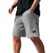 Men's Casual Comfort Shorts 2026 Cross Border European American Style Jacquard Texture Fashion Logo mid Waist Loose Fit Summer_viptrois.com