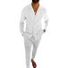 Men's Clothing Men's Casual Suits Spring And Autumn Fashion Long Sleeved Trousers Two Piece Cardigan Suits_viptrois.com