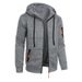 New Men's Sports Fitness Casual Jacquard Sweater Cardigan Hooded Jacket Knitted Cardigan_viptrois.com