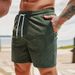 2025 New Style Simple And Casual Men's Shorts, Quick-drying Corduroy Sports Shorts For Men_viptrois.com