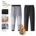 Men's Winter Thermal Pants With Fleece Lining, Windproof & Knee Protection, Elastic Cuffs (Black, Grey, Regular & Plus Sizes)_viptrois.com