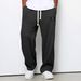 Men's Spring And Autumn Loose, Drape Straight-leg Sweatpants And Wide-leg Sporty Casual Pants_viptrois.com