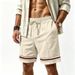 Men's Summer Loose Fit Waffle Shorts Color Block Woven Sporty Casual Training Five Point_viptrois.com