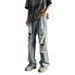 Men's Clothing Straight Wide Leg Pants Loose And Trendy Overalls_viptrois.com