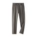 Men's Clothing Autumn Medium Thick Casual Pants Business Slim Straight Leg Elastic Trousers_viptrois.com