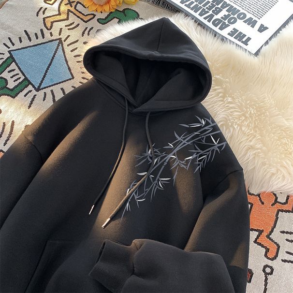 Autumn And Winter New Loose Jacket Men's Trendy Clothes Printed Hooded Sweatshirt_viptrois.com