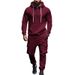 Men's Heavyweight Hooded Sweatshirt And Velvet Casual Jacket Set American Style Autumn Winter Loose Fit_viptrois.com