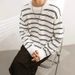 Striped Sweater Men's Autumn And Winter Loose Pullover Sweater Versatile, Thick Base Knit Sweater_viptrois.com