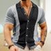 Men's Clothing New Summer Non Pilling Cool Silk Wool Business POLO Shirt Men's Casual Sweater_viptrois.com