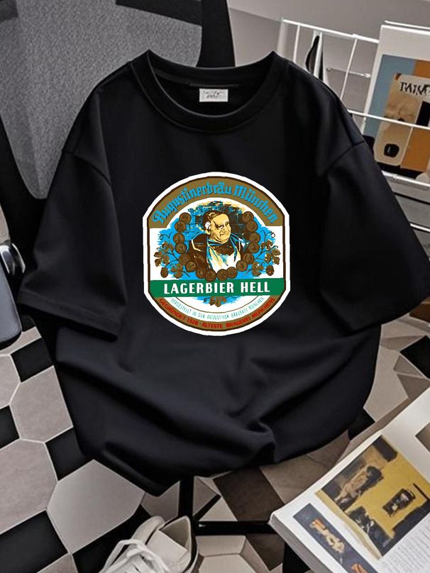 Augustiner Hell Beer Essential T-Shirt Unisex ALL SIZE Stylish Homme Stretched Comfortable Soft Top For Everyday Wear Fashion Streetwear Slightly_viptrois.com