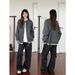 Loom 2025 Autumn New Round Neck Knitted Cardigan Top For Men Simple Solid Color Loose Versatile Two-Piece Sweater Jacket_viptrois.com
