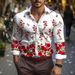 Men's Clothing Printing Casual Lapel Multi Color Long Sleeved Shirt Fashion_viptrois.com