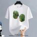 【DORAE】2026 Breathable T-shirt (Eco Cotton) Black (Retro Viral Meme Print & "Green Fish Head Meme Duo" Accent) – Y2K Style For Festival Party_viptrois.com