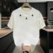 Men's Clothing Summer Loose Versatile Trend Short Sleeved T Shirt Casual Round Neck Breathable Long Sleeved Pullover_viptrois.com