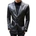 Men's Clothing Leather Suit Autumn New Casual Jacket Style Slim Lapel Leather Suit Leather Jacket Men's_viptrois.com