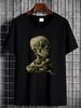 Van Gogh Skull Of A Skeleton With Burning Cigarette 1886 T Shirt Designer Clothes Soft Top For Everyday Wear Fashion Streetwear Breathable Summer_viptrois.com