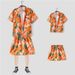 Men's Clothing Summer Beach Style Loose Shirt Hawaiian Casual Suit Men's Printed Two Piece Suit_viptrois.com