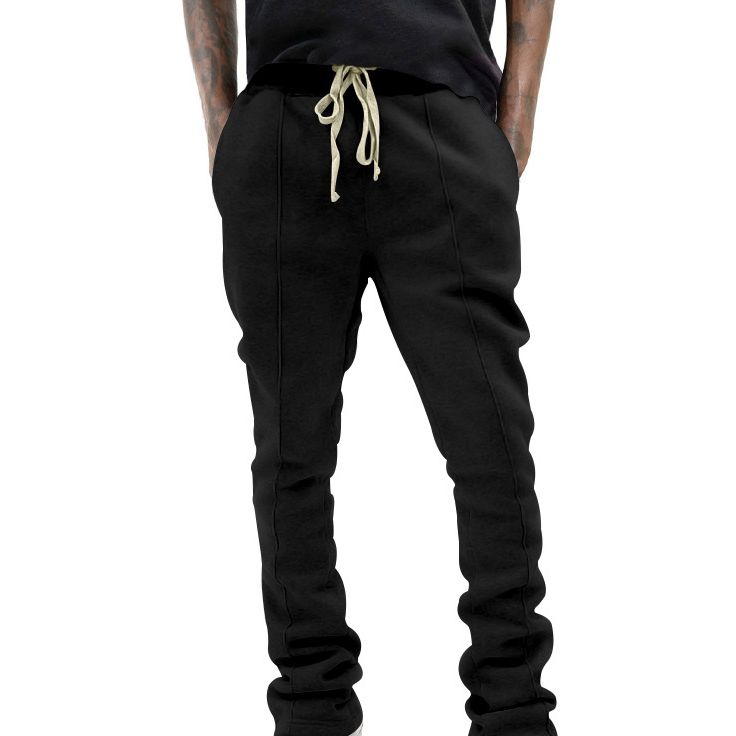 Men's Clothing Spring And Autumn Trousers With Stripes And Drawstrings Slim Fit Sports Trousers_viptrois.com